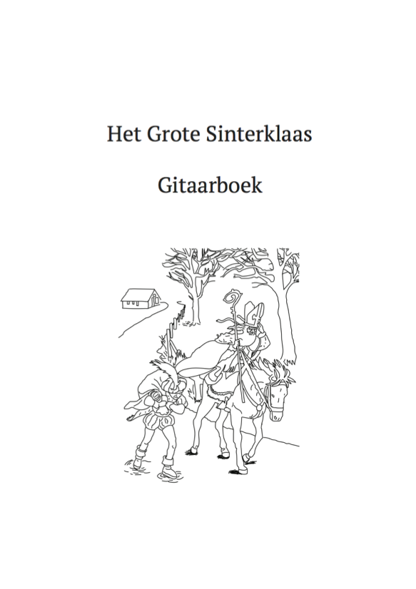 Kertliedjes- en klassieke sinterklaasliedjes gitaarboeken fysiek