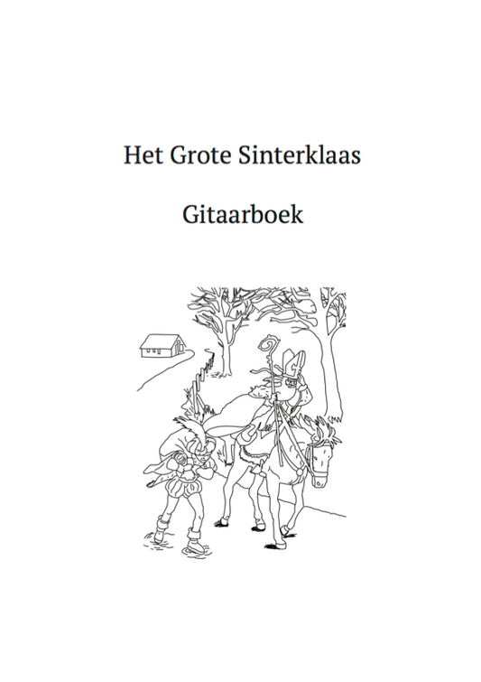 Kertliedjes- en klassieke sinterklaasliedjes gitaarboeken fysiek